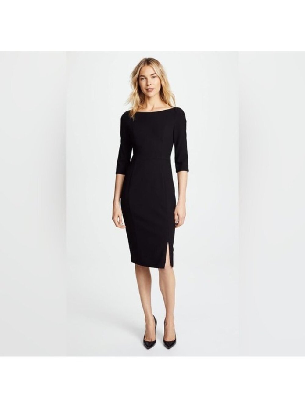 Black Halo  Marissa Sheath Black midi Dress 8